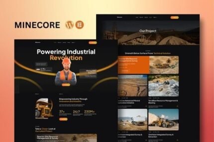 Minecore 1.0 – Mining & Industry Elementor Template Kit
