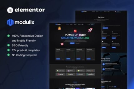 Modulix 1.0 – Digital Product Store Elementor Pro Template Kit
