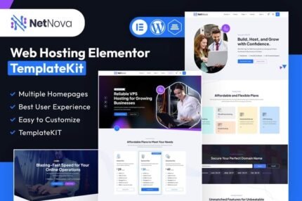 NetNova 1.0 – Web Hosting Elementor Template Kit