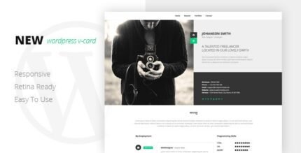 NEW Retina Ready 1.0 – WordPress Vcard Theme