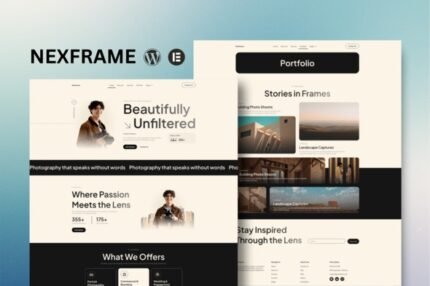 Nexframe 1.0 – Photography & Portfolio Elementor Kit