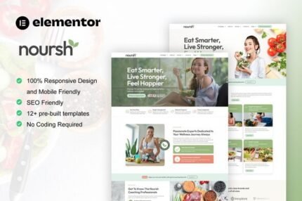 Noursh 1.0 – Healthy Food & Nutrition Elementor Pro Template Kit
