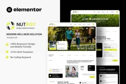 Nutrisy – Modern Wellness Solution Elementor Template Kit