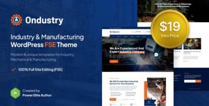 Ondustry 1.0.2 – Industry & Manufacturing FSE WordPress Theme