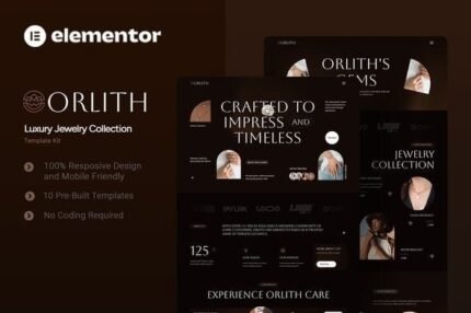 Orlith 1.0 – Luxury Jewelry Collection Elementor Template Kit