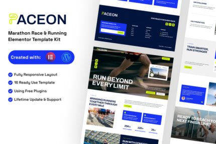Paceon – Marathon Race & Running Elementor Template Kit