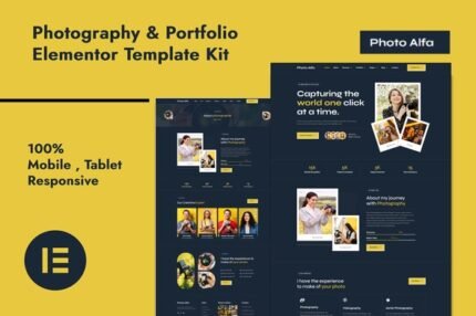 Photo Alfa 1.0 – Photography & Portfolio Elementor Pro Template Kit