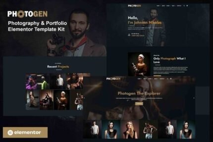 Photogen 20250516 – Photography & Portfolio Elementor Template Kit