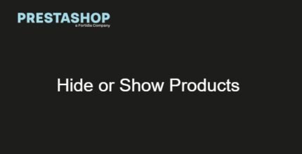 PrestaShop Hide or show products 1.2.6