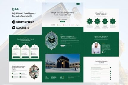 Qibla – Hajj & Umrah Travel Agency Elementor Template Kit