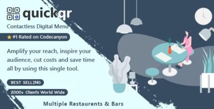 QR Menu Maker SaaS 6.3.7 + 2.4 – Contactless QR Code Restaurant MenuQuickQR Laravel CMS