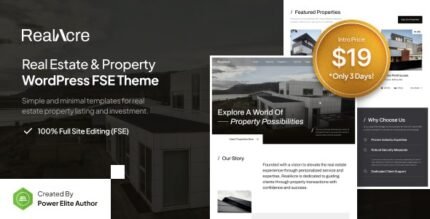 RealAcre 1.0.2 – Real Estate & Property Full Site Editing WordPress Theme