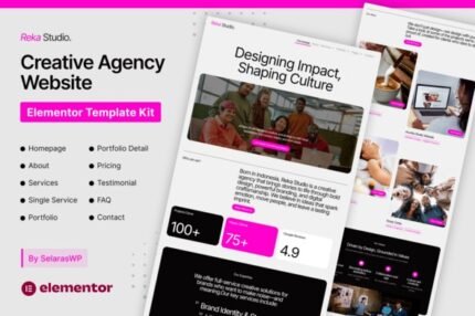 RekaStudio 1.0.1 – Design Agency and Portfolio Elementor Pro Template Kit