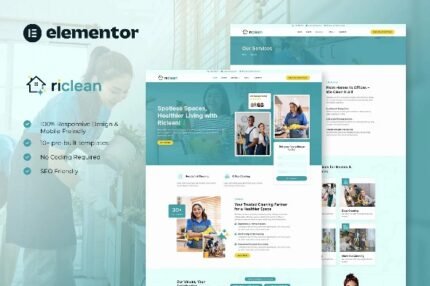 Riclean – Cleaning Service Company Elementor Template Kits