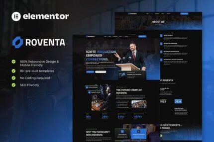 Roventa 1.0 – Event & Conference Elementor Template Kit