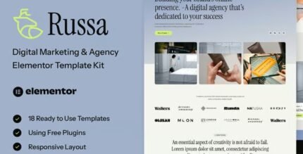 Russa 1.0 – Digital Marketing & Agency Elementor Template Kit