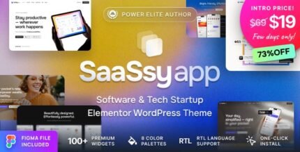 SaaSsy App 1.0.1 – Software, SaaS & Tech Startup WordPress Theme