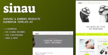 Sinau 20250510 – Shaving & Barbers Products Elementor Template Kit