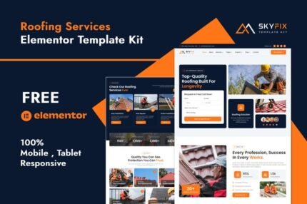 SkyFix 1.0 – Roofing Services Elementor Template Kit