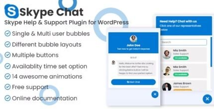 Skype Chat Support Pro 1.1.2 – WordPress Plugin