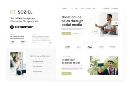 Soziel 1.0.1 – Social Media Agency Elementor Template Kit