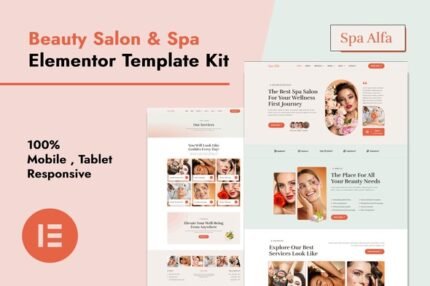 SpaAlfa 1.0 – Beauty Salon & Spa Elementor Pro Template Kit
