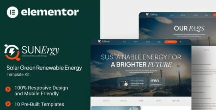 Sunergy – Solar Green Renewable Energy Elementor Template Kit