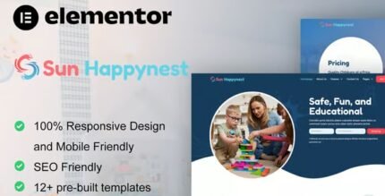 SunHappynest 1.0 – Kindergarten & Child Care Elementor Pro Template Kit