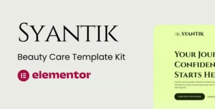 Syantik 1.0 – Beauty Product Elementor Template Kit