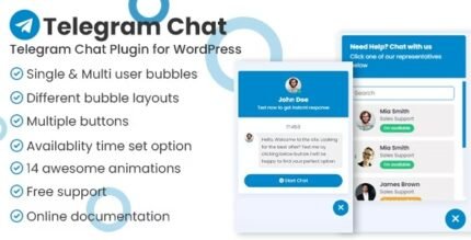 Telegram Chat Support Pro 1.0.5 – WordPress Plugin