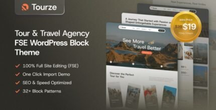 Tourze 1.0.1 – Tour & Travel Agency Gutenverse FSE WordPress Block Theme