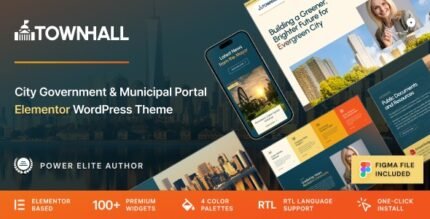 Town Hall 1.0.2 – Municipal Portal & Local City Government WordPress Theme