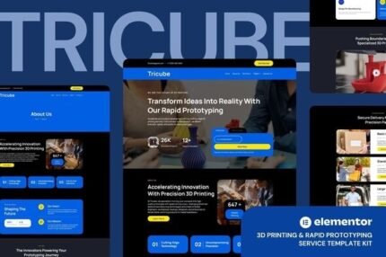 Tricube 1.0 – 3D Printing & Rapid Prototyping Services Elementor Template Kits