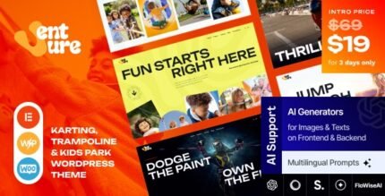 Venture 1.8.0 – Karting, Trampoline & Kids Park WordPress Theme