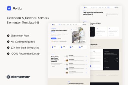 Voltiq – Electrician & Electrical Services Elementor Template Kit