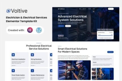 Voltive – Electrician & Electrical Services Elementor Template Kit