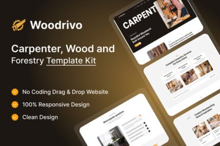 Woodrivo – Carpenter & Forestry Elementor Template Kit