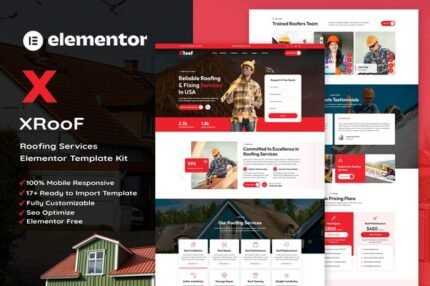 XRoof 1.0 – Roofing Services Elementor Template Kit