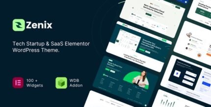 Zenix 7.1 – Tech Startup & SaaS Elementor WordPress Theme